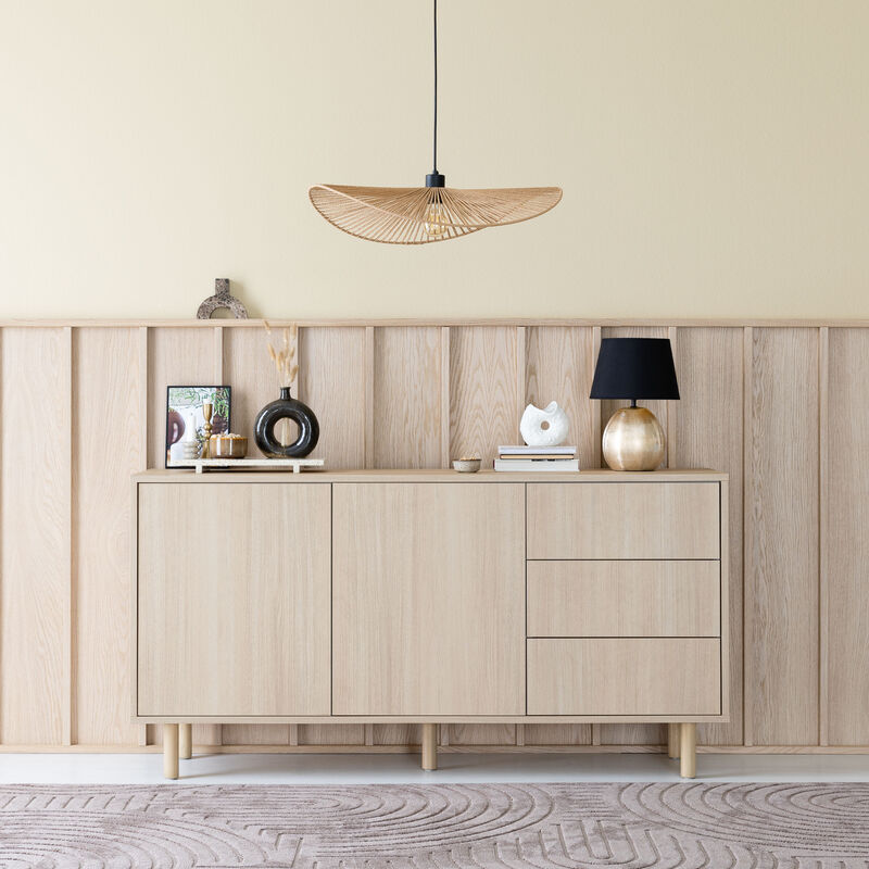 Kokoa senkki 150/2+3 hiekka tammi pure, push open, taika jaloilla