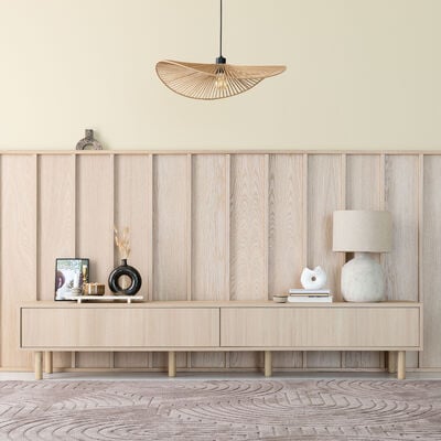 Kokoa tv-taso 200 hiekka tammi push open, taika jaloilla