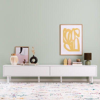 Kokoa tv-taso 200 valkoinen push open, taika jaloilla