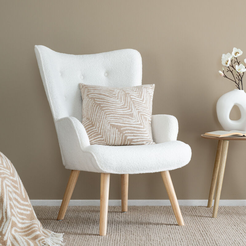 Vivano Ohto nojatuoli, Teddy valkoinen