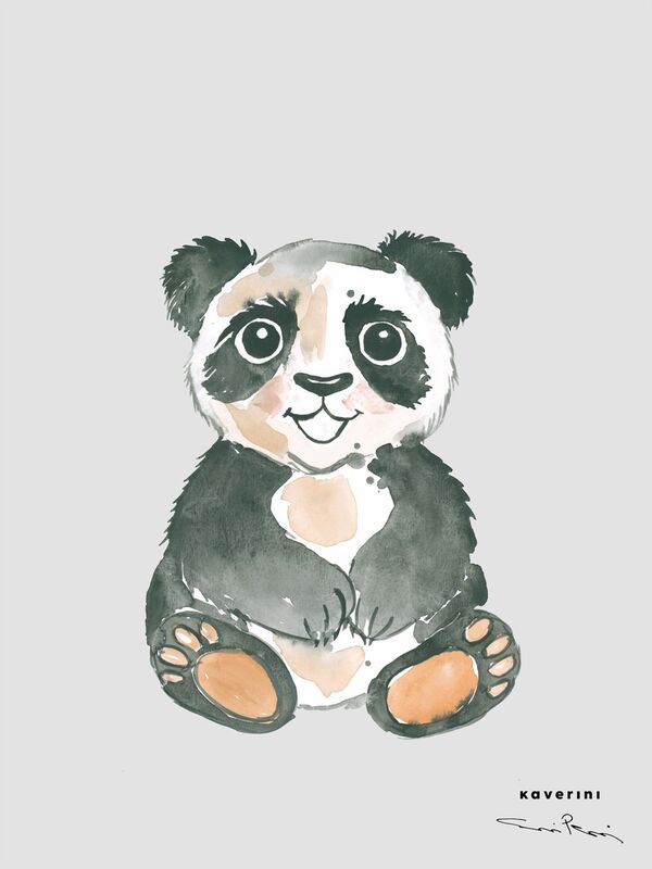 Kaverini Panda-nalle juliste 30x40 cm