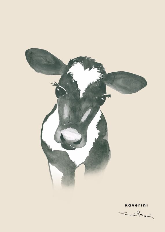 Kaverini Yövilkka-vasikka juliste 30x40 cm