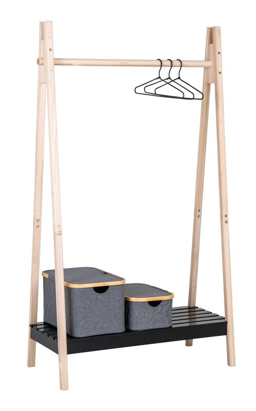 House Nordic Torino vaateteline musta/luonnonväri