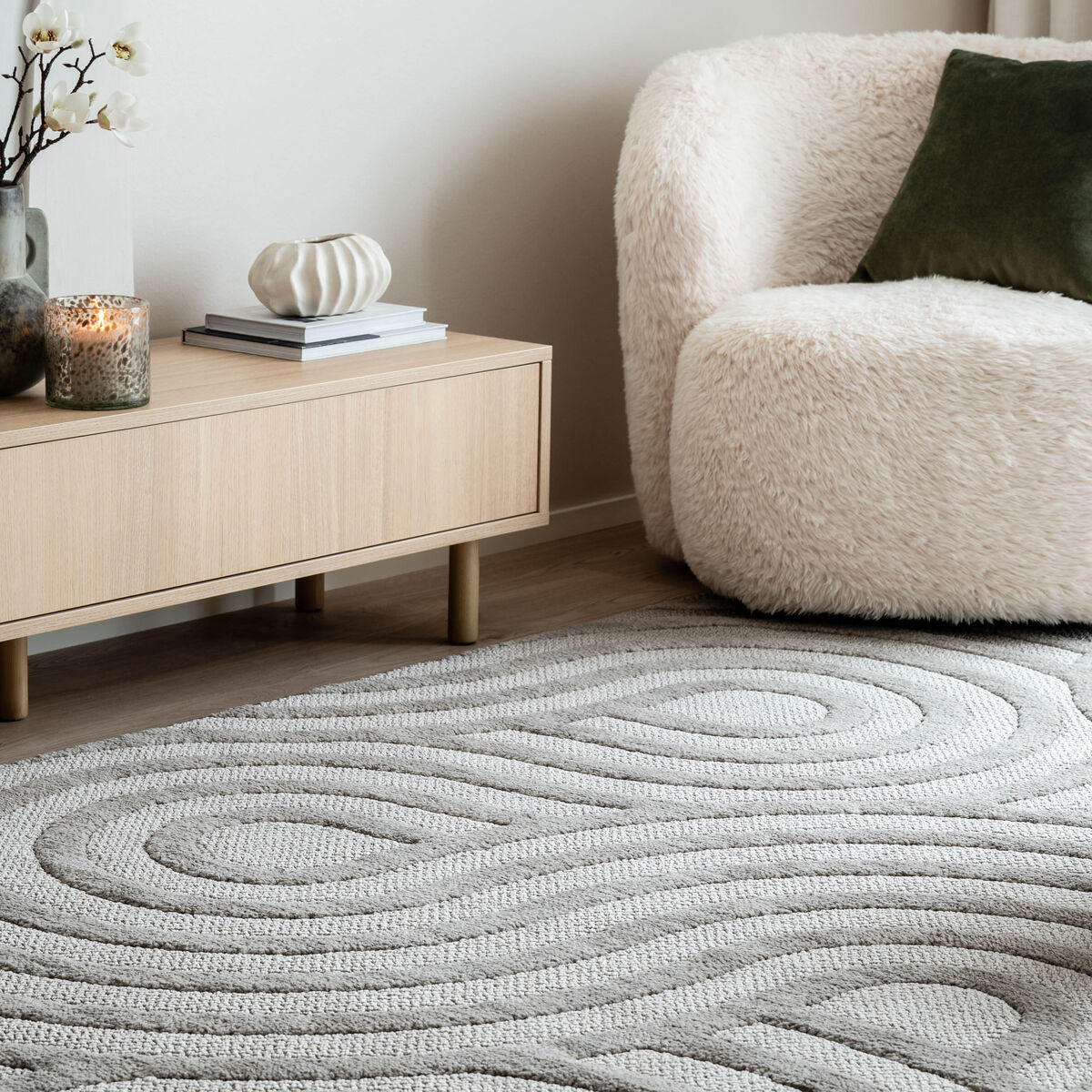 Kaarre nukkamatto 200x290 cm taupe