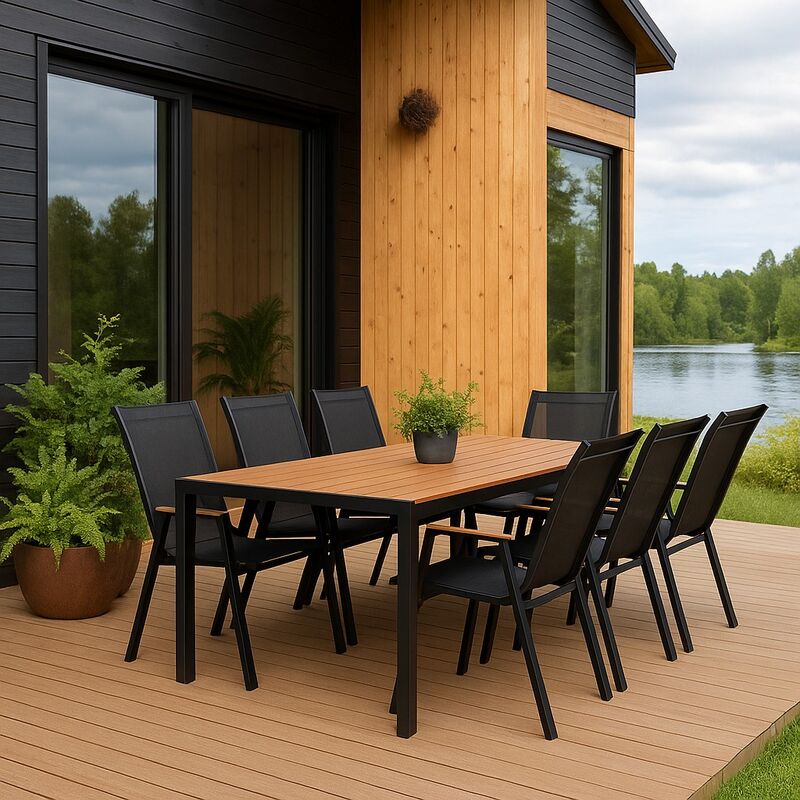 Saarni-Daalia 6-hengen ruokailuryhmä ruskea/musta