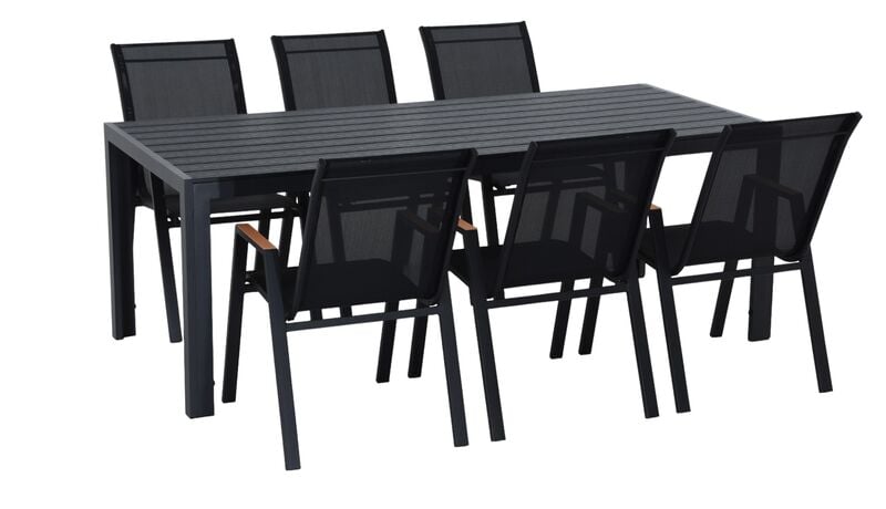 Saarni-Daalia 6-hengen ruokailuryhmä musta