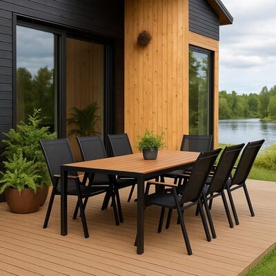 Saarni-Daalia 6-hengen ruokailuryhmä musta