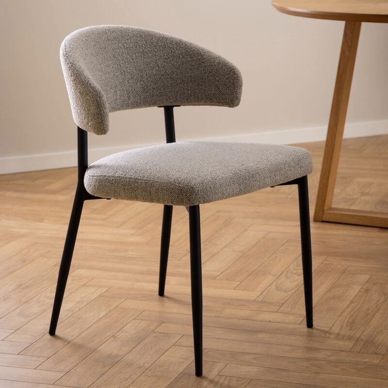 Dario tuoli beige Monza 60, mustat jalat