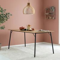 Peru ruokapöytä 170x80 cm tammi/musta