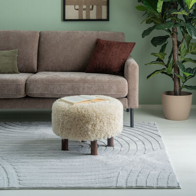 Olivia nukkamatto 160x230 cm vaaleanharmaa