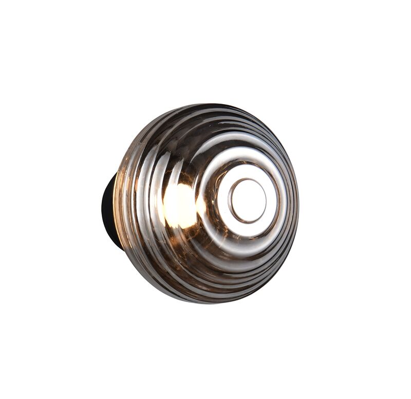 Trio Earl ladattava LED-seinävalaisin mattamusta/savu