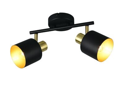 Trio Eva spottivalaisin 2-os E14 musta/kulta