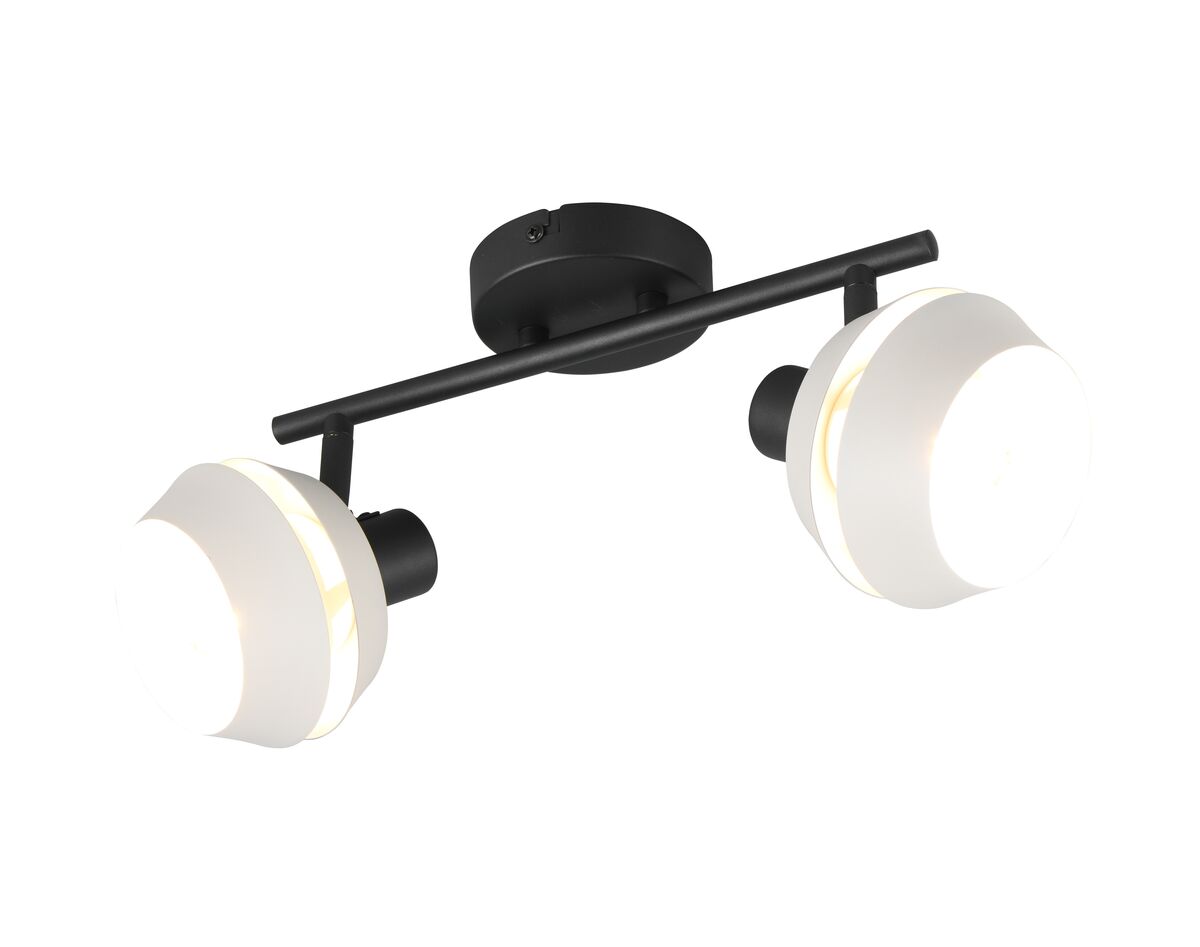 Trio Isla spotti-/seinävalaisin 2-osainen harmaa/mattamusta