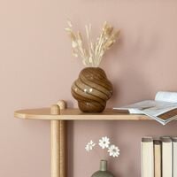 Askel tammi avohylly 165x35x86 cm pyöreällä päädyllä lakattu tammi