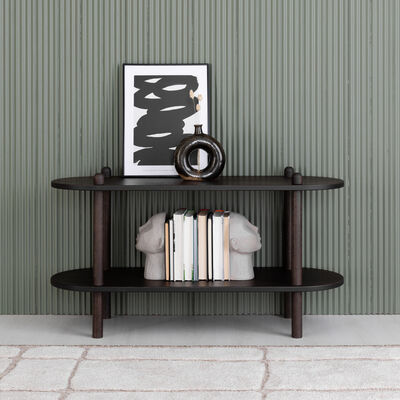 Askel tammi korkea taso 100x35x53,5 cm pyöreällä päädyllä lakattu tammi