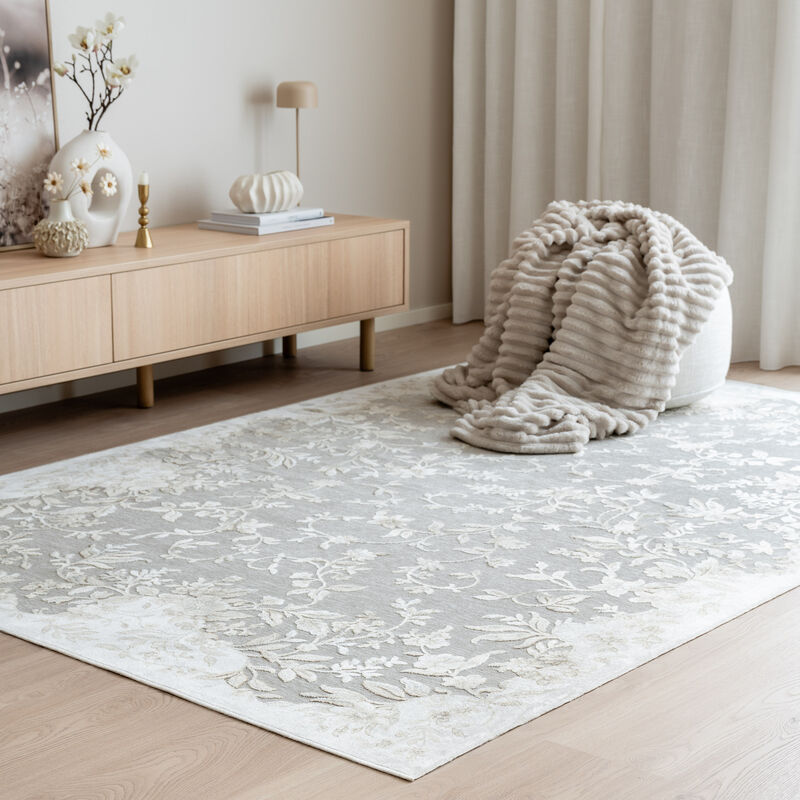 Camilla viskoosimatto beige/harmaa