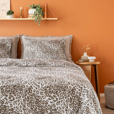 Leopardi pussilakanasetti 150x210 cm + 50x60 cm vihreä