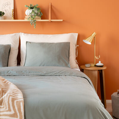 Tuuli pussilakanasetti 150x210 cm + 50x60 cm jäkälänvihreä