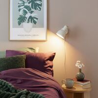 Kumpu seinävalaisin valkoinen