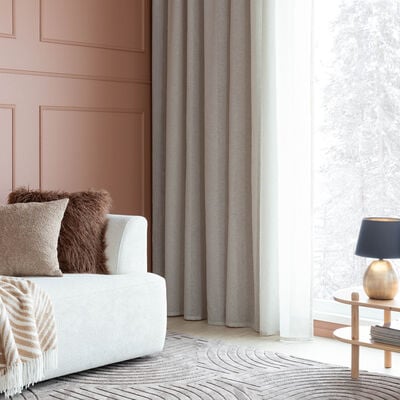 Nette sivuverho FR 140x280 cm luonnonvalkoinen