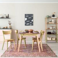 Koto 4-hengen ruokailuryhmä öljytty tammi puuistuimella