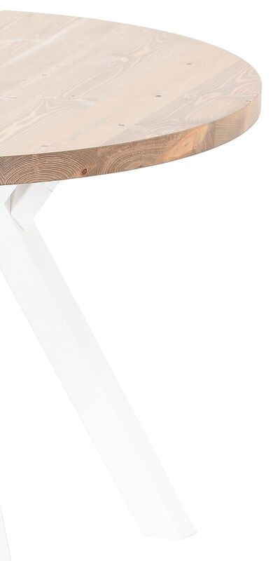 Lana pyöreä jatkettava ruokapöytä Ø115-160 cm antiikkipetsattu/valkoinen