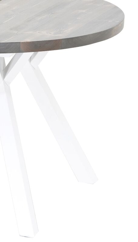 Lana pyöreä jatkettava ruokapöytä Ø115-160 cm savunharmaa/valkoinen