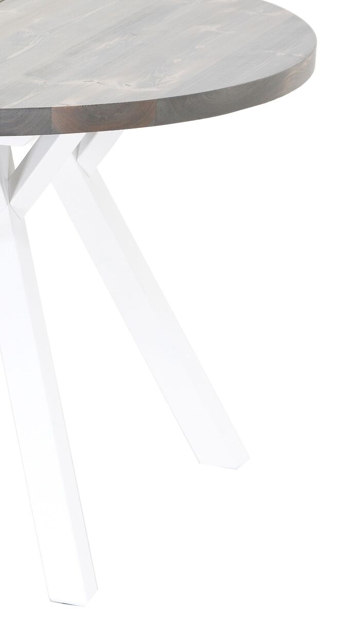 Veke Lana pyöreä jatkettava ruokapöytä Ø115-160 cm savunharmaa/valkoinen | Alk. 607,00 €