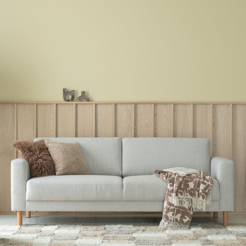 Joki 3-istuttava sohva hiekka Hygge 10, tammijalat