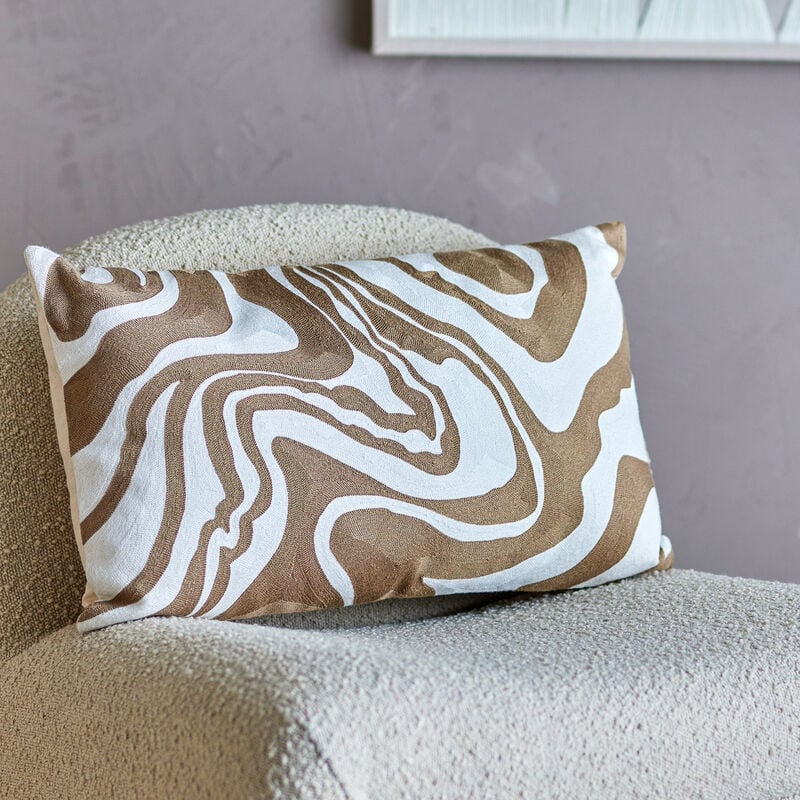 Bloomingville Aba koristetyyny 35x60 cm vaaleanruskea