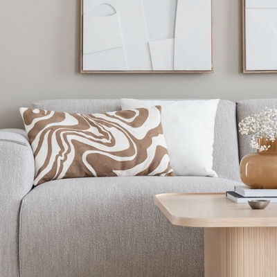 Bloomingville Aba koristetyyny 35x60 cm vaaleanruskea