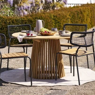 House Nordic Lorca pyöreä puutarhapöytä ø120 cm tiikki