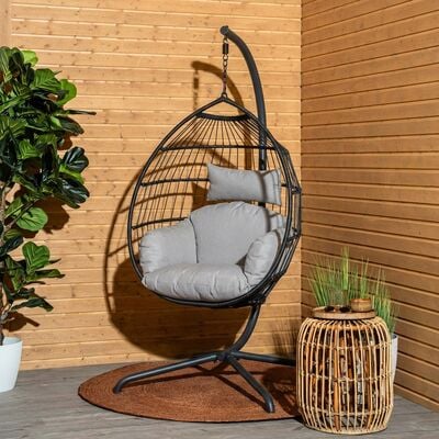 Lumo riipputuoli ja teline musta/hiekka