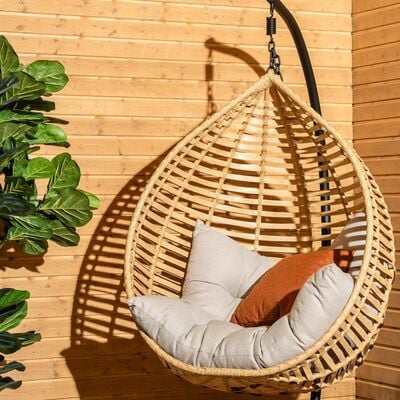 Pisara riippukeinun pehmuste harmaa