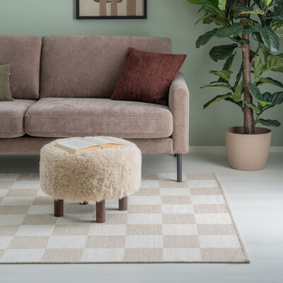 Hetki villamatto 200x290 cm hiekka/valkoinen