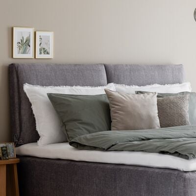 Unia seinäpaneeli sängynpääty tyynyllä 160x60cm, Beige Ranch 05