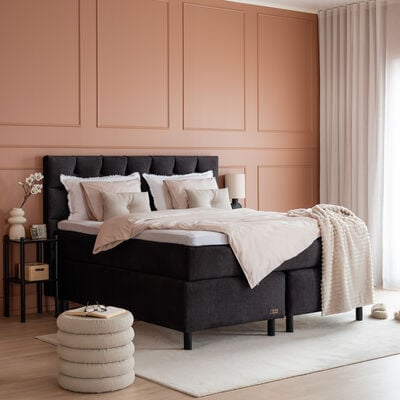 Unia Platina Black jenkkisänkypaketti 180 L hs petauspatja, päädyllä, musta Voqu