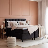 Unia Platina Black jenkkisänkypaketti 180 L hs petauspatja, päädyllä, musta Voqu