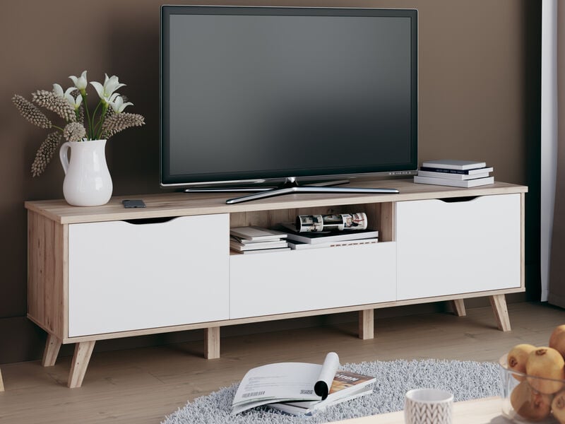 Borg tv-taso 180 tammi/valkoinen