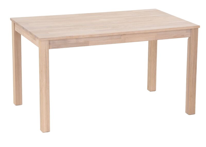 Scandic tammi ruokapöytä 130x80 cm valkolakattu tammi