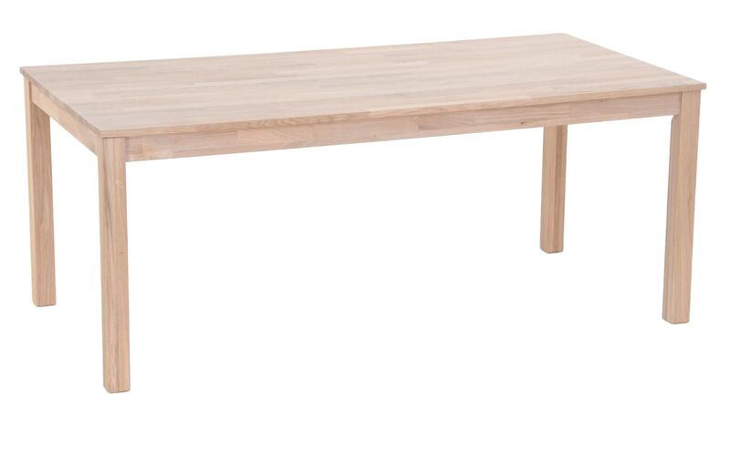 Scandic tammi ruokapöytä 180x90 cm valkolakattu tammi