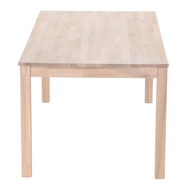 Scandic tammi ruokapöytä 180x90 cm valkolakattu tammi