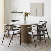 House Nordic Athens pyöreä ruokapöytä ø120 cm ruskea/valkoinen
