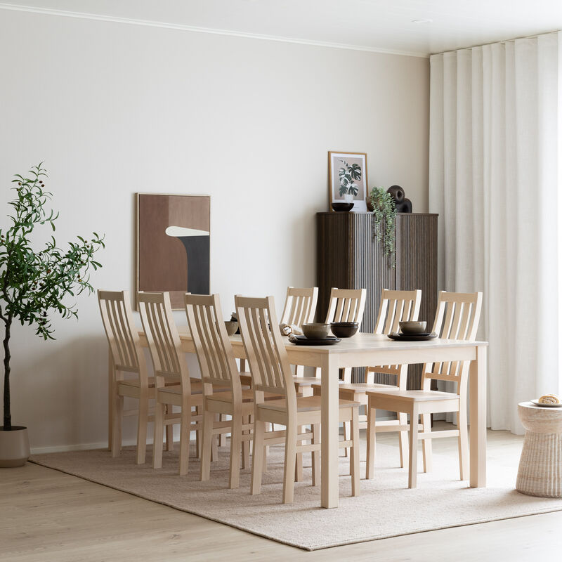 Scandic-Niklas 8-hengen ruokailuryhmä valkolakattu