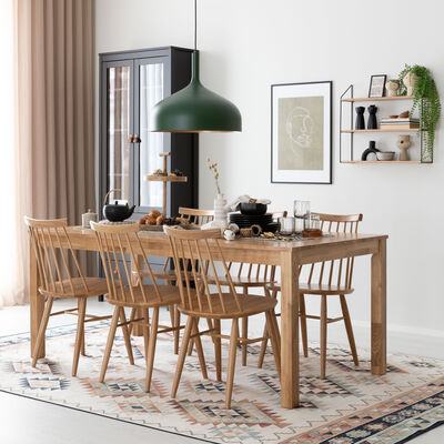 Scandic tammi-Kaarna 6-hengen ruokailuryhmä valkolakattu