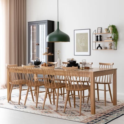 Scandic tammi-Kaarna 8-hengen ruokailuryhmä valkolakattu