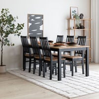 Scandic-Niklas tammi 6-hengen ruokailuryhmä musta/tammi