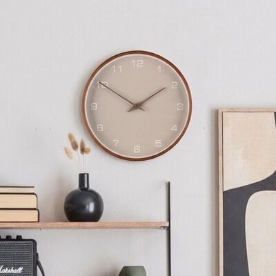 4Living Navarra seinäkello ruskea/greige 31,5 cm