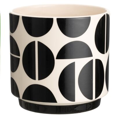 4Living Kaari ruukku keltainen/valkoinen