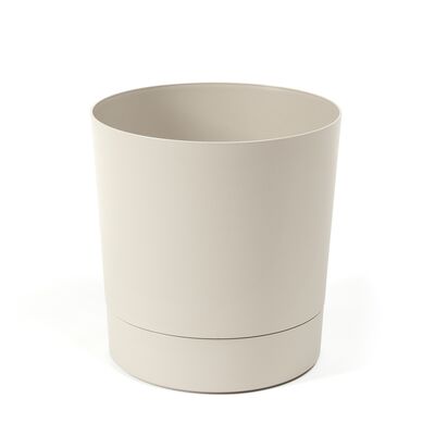 4Living Aura ruukku aluslautasella 14,5 cm beige